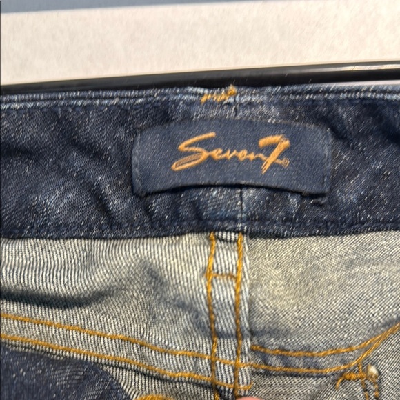 Seven7 Blue Straight Leg Jeans Size 8 - Picture 2 of 7